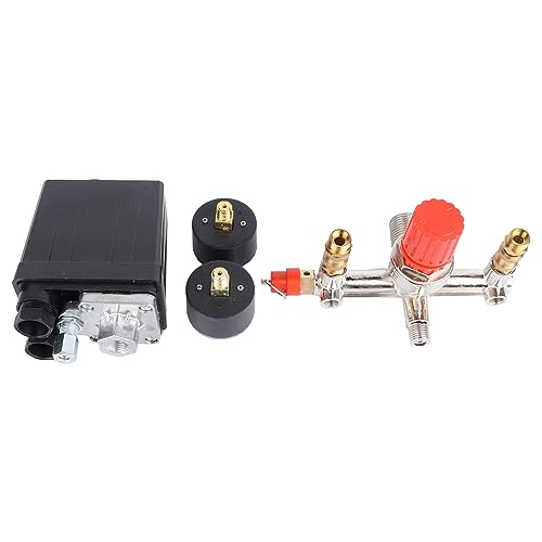 Pressostat 125PSI Hyuduo avec vannes de régulation en cuivre pour compresseur d'air