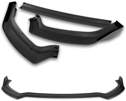 Miniatura 4 de HK5 Kit de 3 piezas de ABS estilo V para parachoques delantero, alerón de labio divisor lateral, protección compatible con Ford Mustang Mach-E GT