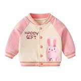 Famuka Baby Jacke Junge Mädchen Übergangsjacke Frühjahr Sommer Babykleidung (Rosa, 9-12 Monate/80)