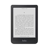 Kobo Clara BW | eReader | Display antiriflesso HD in bianco e nero E Ink Carta 1300 da 6” | Modalità Scura| I Audiolibri | Impermeabile | Nero