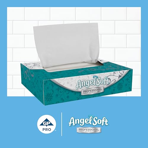 Georgia-Pacific Angel Soft Professional Series 2-Ply Facial Tissue (48550), 50 Sheets Per Box, 60 Tissue Flat Boxes Per Bulk Case