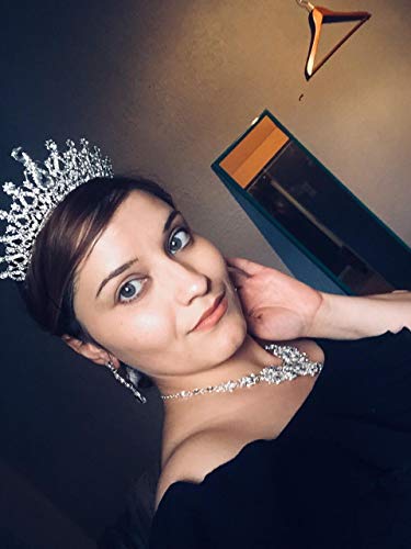 Ever Girl Bling Bride Hair Accessories Tiaras Earrings Necklace Wedding Sets A #TOP4