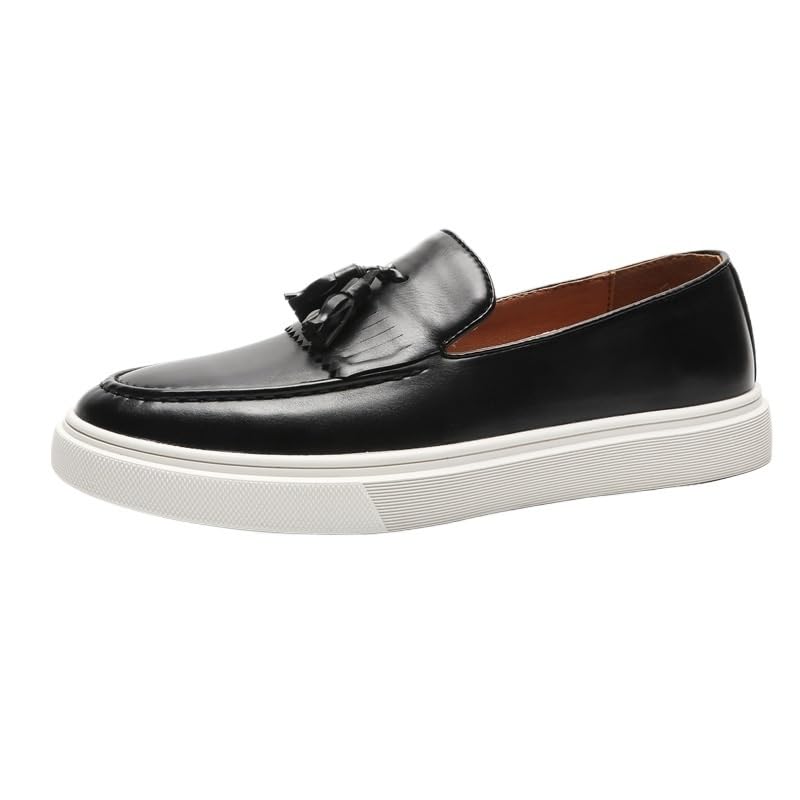 Slip On Loafers Apron Toe Slip-on Wedding Leather Men Resistant