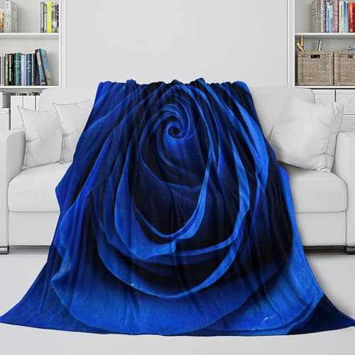 Jeté de canapé BlueRoseFlower couverture douce source de sérénité - 6