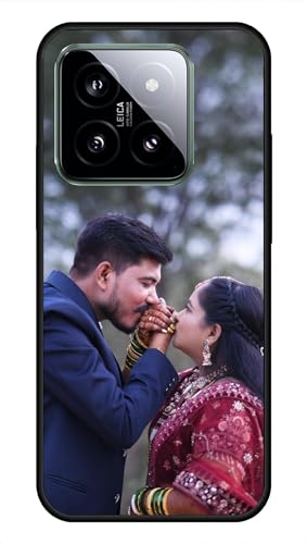 Image of NDCOM for Customised Xiaomi 14 Back Cover | Luxury Xiaomi 14 Phone Case | Xiaomi 14 Mobile Cover DIY Personalised Photo Design | Customized Gift Custom Text Name Printed Glass Case