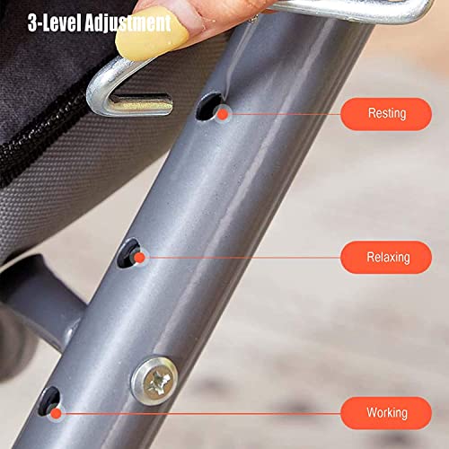 Living Room Lazy Chair With Ottoman & Armrest, Modern Comfy Folding Lounge Chair Reclining Sofa Leisure Chair Armchair With Footstool For Bedroom/Office/Hosting, Grey (Large) #TOP4