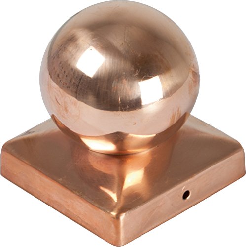 Preisvergleich Produktbild Unbekannt Pfostenkappen Kugel Kupfer 71 x 71 mm