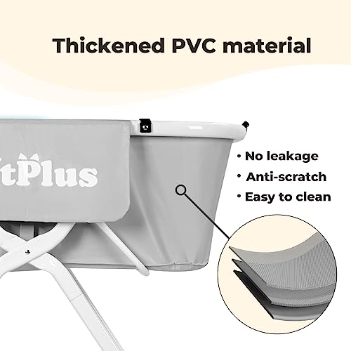 KITPLUS Elevated Dog Bath Tub, 5 Height Adjustable (28-40 in), Foldable and Portable Dog Bathing Station, Pet Wash Station for Small to Large Size Pets - Image 6