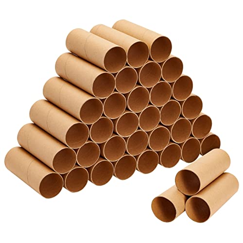36 Pack Brown Cardboard Tubes for Crafts, DIY Craft Paper Roll for Classroom, Diorama (1.6 x 4.7 in)