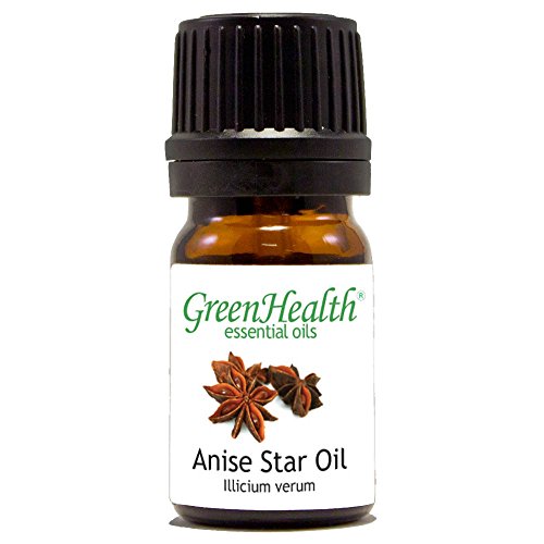 Anise Star Essential Oil - 1/6 Fl Oz (5 Ml) Glass Bottle - 100% Pure Essential Oil - Greenhealth #TOP26