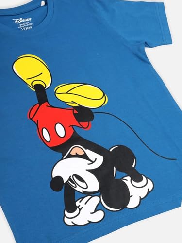 Image of Nap Chief Kids Cotton Mickey & Friends Printed Co ord Sets for Boys & Girls, T Shirt and Shorts for Casual Wear