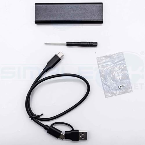SSD adaptador de 120 GB externo portátil M.2 SIMPLETEK con conector reversible Type-C USB 3.1 4