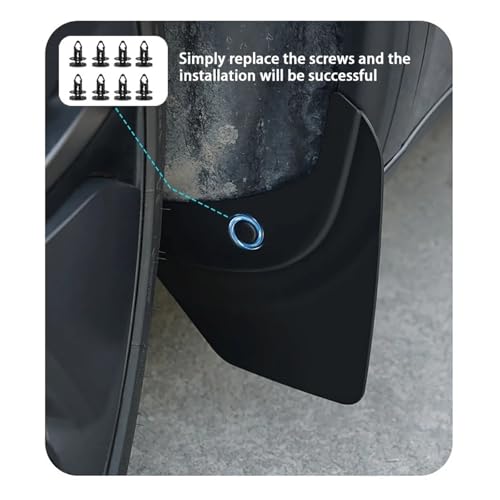 Guardabarros para Tesla Model Y Juniper 2025: accesorios de protección frontal autoroadhesivos 6