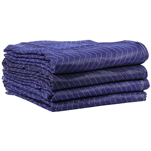 Us Cargo Control 43 Lb/Dozen, 80"X72" Large Moving Blanket, Mbsaver43 Econo Saver, 4-Pack #TOP30