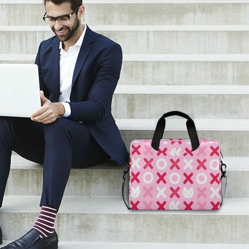 Funda para portátiles 15.6 pulg con asa y correa rosa miniatura 3