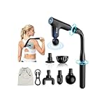 UPSPORT Massagepistole,Muskel Percussion Massagegerät mit Turbo-Beating-Modus,Geräuscharm Massage Gun/Pistole mit Verlängerungs Griff,Tragbar Faszienpistole für Rücken,Schulter,Körper,Entspannung