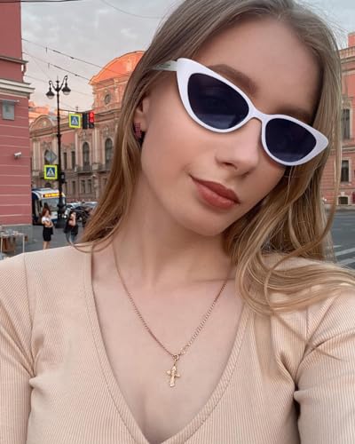 Trendy Cat Eye Sunglasses for Women Men, Retro Chic Style UV400 Protection Designer Sun Glasses2