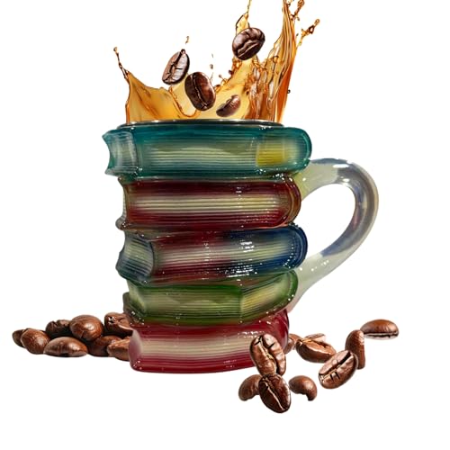 Huayeex Taza Térmica de Viaje para Café,Vaso Térmico Libro Retro Con Diseño 3D Pintado Para Agua - Accesorio Cocina Multiusos Con Empuñadura Cómoda Para Whisky Cerveza Zumo