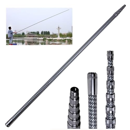 Barra telescópica de 3 a 10,2 m, barra extensible duradera, palo telescópico multiusos con agujero universal de 8 mm, ideal para actividades al aire libre y uso doméstico