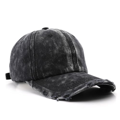 Image of Classic Washed Distressed Vintage Baseball Cap Unconstructed Soft Cotton Denim Dad Hat for Men Women