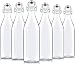 Giara Swing Top Bottles 33 ¾ Ounce/1 Liter (6 Pack) ROUND Clear Glass Grolsch Flip Top Bottle With Stopper, for Beverages, Smoothies, Kefir, Beer, Soda, Juicing, Kombucha, Water, Milk, Oil and Vinegar
