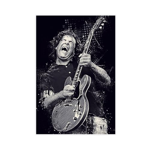 KBGDFSDF Stampa artistica da parete con chitarrista Gary Moore, 50 x 75 cm