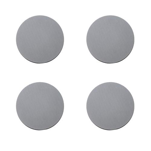 TIC 8O28 8 inch 8Ω / Set of 4 Magnetic Grill Ceiling Speaker in Wall 8 ohm Water-Resistant Speakers Perfect for Damp and Humid Indoor/Outdoor Placement - Bath Kitchen Covered Porches