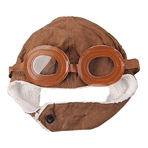 Ctkcom 2-Pack Pilot Aviator Fleece Warm Hat Cap With Earmuffs For Kids，2 Pack (Coffee+Black) #TOP1