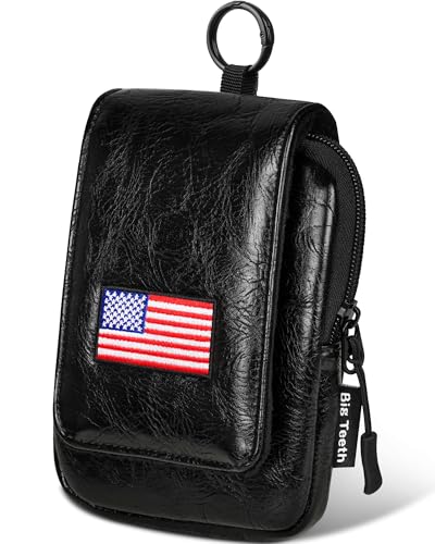 BIG TEETH Golf Rangefinder Hard Shell Case Compatible for Bushnell/Callaway/Tectectec Universal Patriotic US Flag Range Finder Carry Bag for Most Brands Rangefinders (Case Only)
