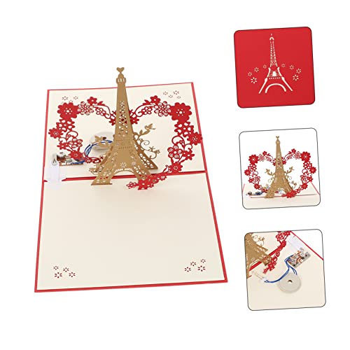 Garvalon 1 Set Birthday Card Handmade Gifts Wedding Gift Card Valentines Day Love Card Music Greeting Cards 3D Birthday Card Gifts Blessing Cards Three-Dimensional Birthday Blessing Cards #TOP4