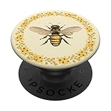 Cute Yellow Bee Bumblebee Honey Aesthetic Flower Beekeeper PopSockets Adhesive PopGrip
