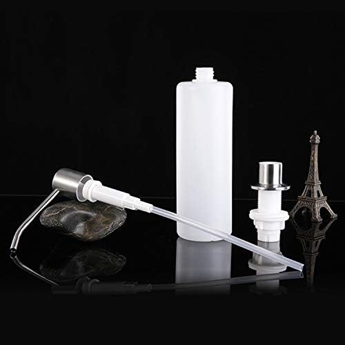 TOPINCN 300Ml Soap Dispenser Stainless Steel Sink Dispenser Lotion Dispenser Connected To The Plastic Bottle Modern Kitchen Faucet Sink Lotion Pump for General Sink Hole 25Mm~36Mm