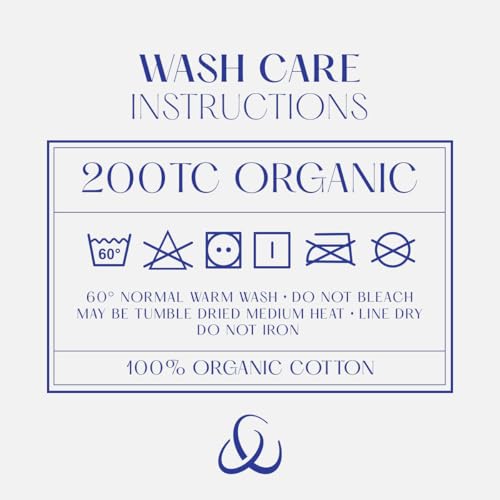 Christy 200TC Organic Double Duvet Cover Set | Classic White | 100% Certified Organic Cotton Bedding | Super Soft and Smooth Bed Linen - Image 6