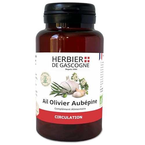 Complexe Tension Bio | ail | olivier | aubepine | 200 gélules | 100% naturel sans additif et non comprimé | L'HERBIER DE GASCOGNE | Herboriste depuis 1985