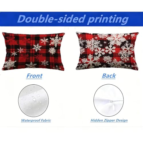 Funda de cojín lumbar exterior rectangular de 40x60 cm fundas cojín de jardín rojo 3