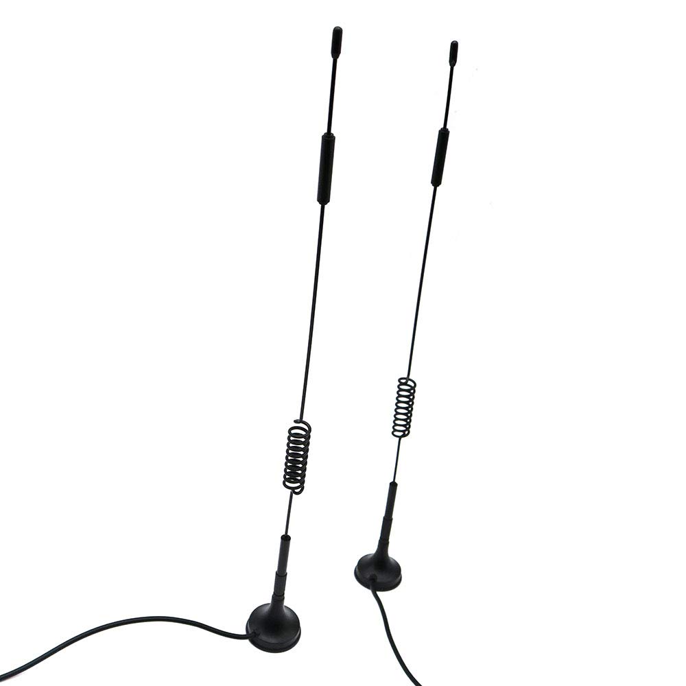 DollaTek 2Pcs 433 MHz Unity Gni Omni, Antenna da 12 Pollici con Base Magnetica e connettore SMA Maschio Impedenza 50 Ohm - 12DBI