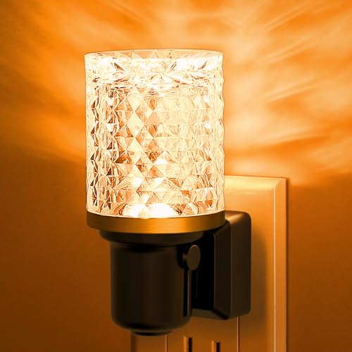 Image of JandCase LED Night Light Amber, Dimmable Night Lights Plug into Wall, Modern Nightlight with Auto On Off Light Sensor, Amber Night Light 0-100LM Brightness for Bathroom Hallway Bedroom Decor