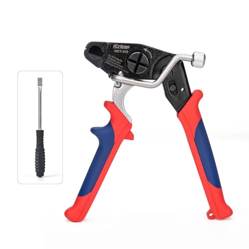 IWISS WCT-319 Stainless Steel Cable Tie Gun for Tensioning, Cutting, Removing Cable Ties up to 3/4'' Width, One Handed Bundling by IWISS - Used condition - US$40.94