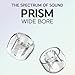 HiFiGo Divinus Prism Wide Bore LSP Eartips for 4-6mm Nozzle, Replaceable IEM Earbud Tips with Enhanced Sound Quality and Comfort (3 Pair (MS,M,L))
