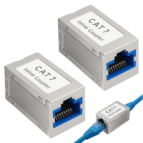Huybaa Conector RJ45 Hembra, Juego de 2 Conectores Ethernet 10Gbps, Compatible con Cat8/Cat7/Cat6/Cat5