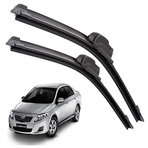 Image of Euro Care Windshield Car Wiper Blades Compatibility With Corolla (Model : 2010-2015) - Set of 2Pc (D-24,P-16)
