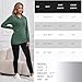 GINKANA 2 Pack Women's Nursing Shirts with Hidden Zipper Long Sleeves Hoodie Sweatshirt Tops Casual Clothes,Green/Burgundy Red,XXL