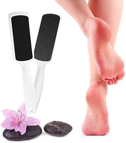 Miniatura 6 de Lima de pies para piel muerta, paquete de 3 herramientas profesionales de pedicura removedor de callos para pies, limpiador de pies de doble cara,