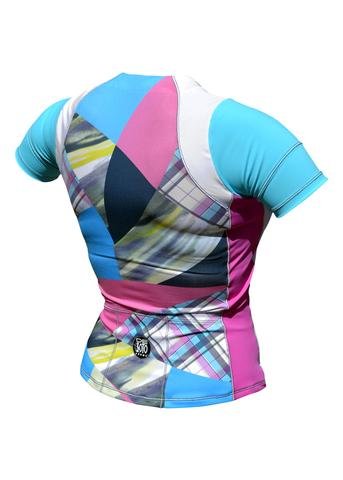 De Soto Femme Skin Cooler Tri Top - Short Sleeve - WFVSC1-2018 (Multi Print, Large)