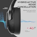Monster Persona 5th ANC-Wireless Bluetooth Over-Ear Headphones with Microphone, 70H Playtime, Bluetooth 6.0, Comfortable and Foldable Design (Black)