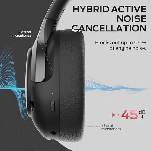 Image of Monster Persona 5th ANC-Wireless Bluetooth Over-Ear Headphones with Microphone, 70H Playtime, Foldable Lightweight Bluetooth 6.0 Headphone for Travel /Office