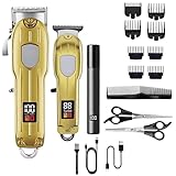 Maquina de Cortar Pelo Hombre Cortador Peluquería Clippers Kit Inalámbrico Cortapelos, Recortador de Barba, Afeitadora de Láminas, Cortapelos de Nariz, Kit Completo de Afeitado y Corte de Pelo