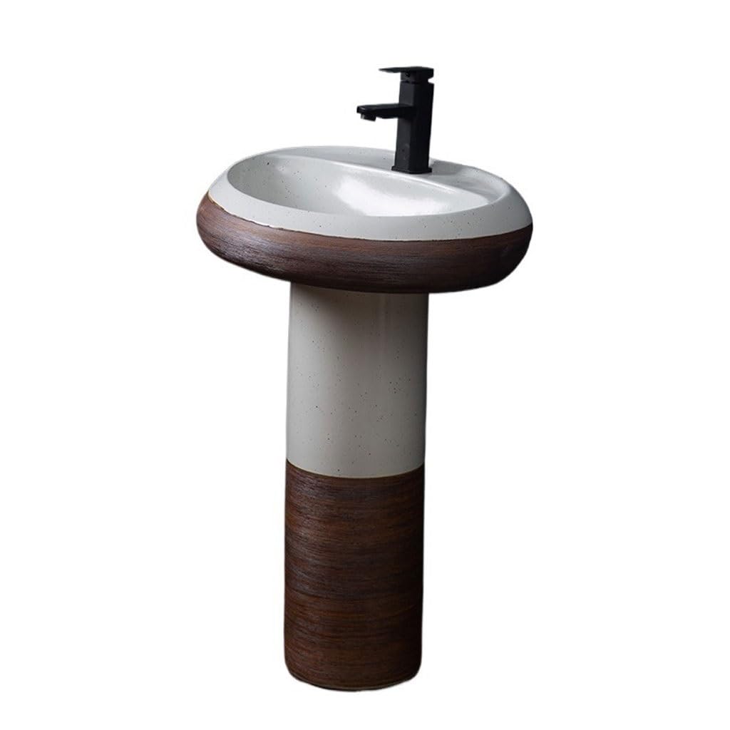 LAPADULA Pedestal Wash Basin Household Integrated Floor-standing Outdoor Garden Bathroom Sink Freestanding