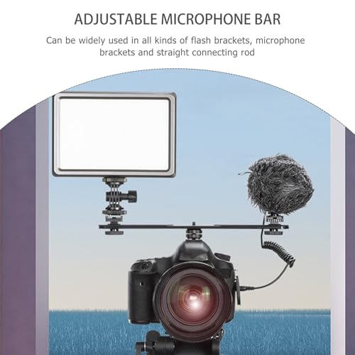 Evita vibraciones con el soporte de micrófono doble cabeza ajustable para flash 4