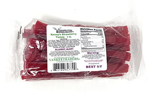 Strawberry Licorice Twists, 1 Pound Pack #TOP2